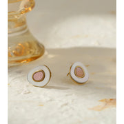 Avocado Shell Stud Earrings