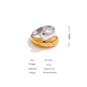 18 K Geometric Twist Finger Ring