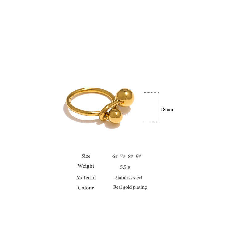 18 K Rope Round Ring