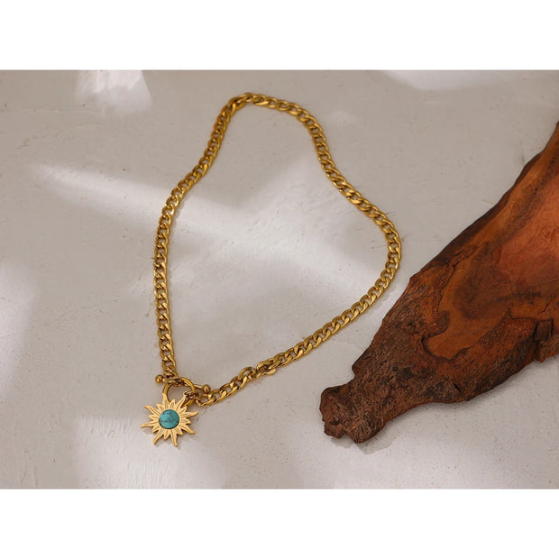 Sunflower Pendant Necklace