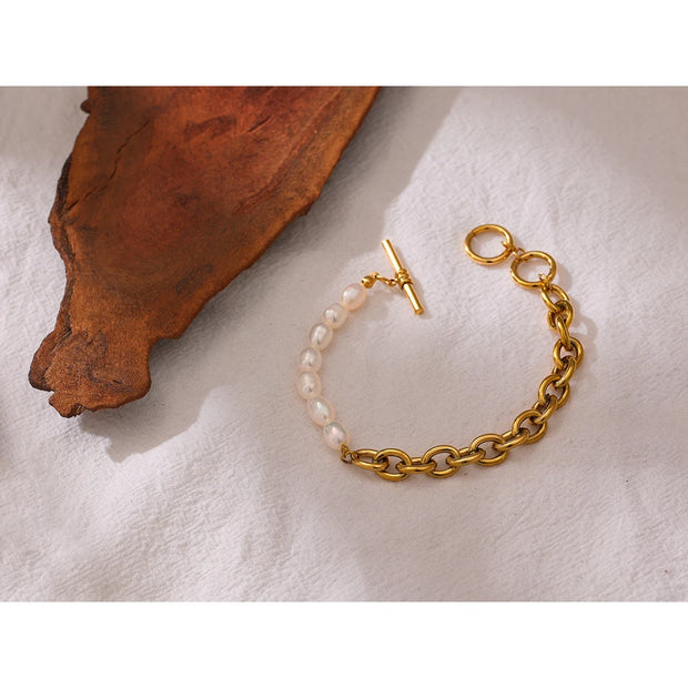 Pearl Toggle-Clasp Bracelet