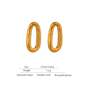 Oval Stud Earrings