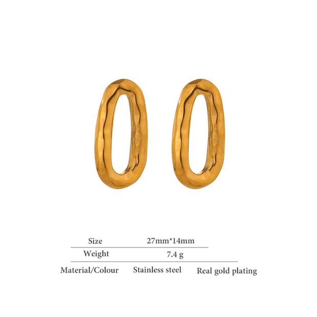 Oval Stud Earrings