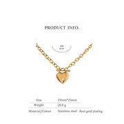 Heart Lock Pendant Necklace