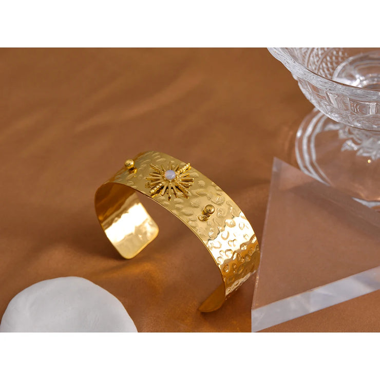 Celestial Resin Cuff Bracelet