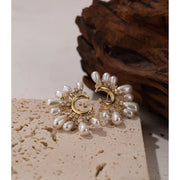 Korean Pearl Flower Studs