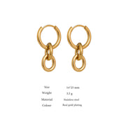 Golden Round Huggie Earrings