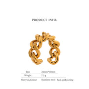 Trendy Chain Opening Ring