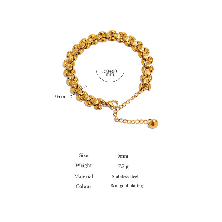 18K Gold Chain Bracelet