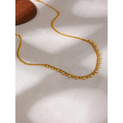 Shiny Cubic Zirconia Chain Necklace