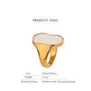 Occident Irregular Natural Shell Vintage Rings for Women