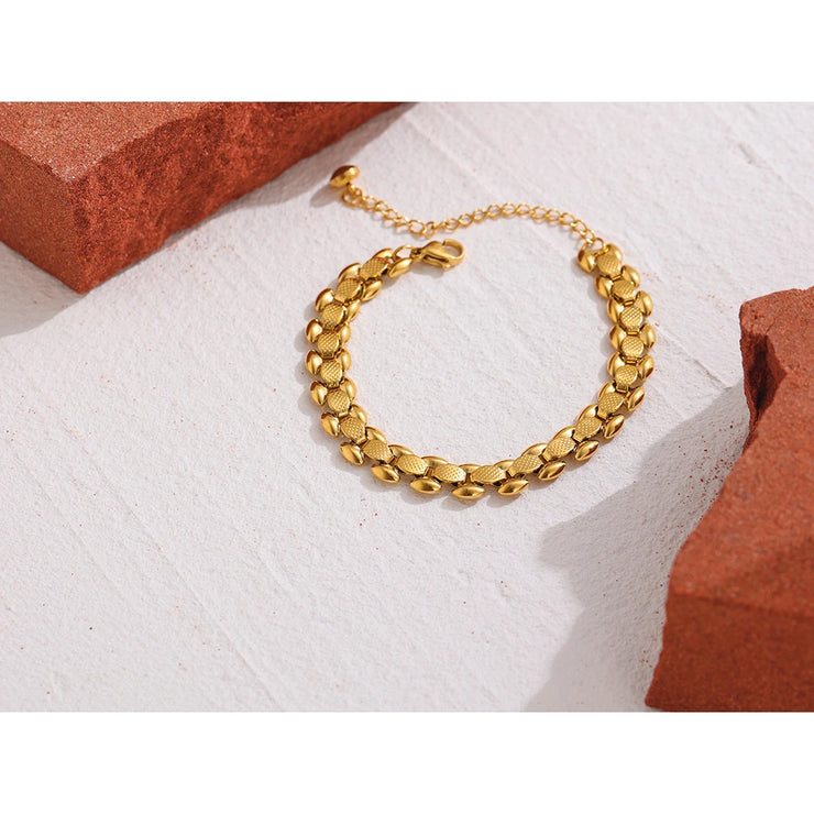 18K Gold Chain Bracelet