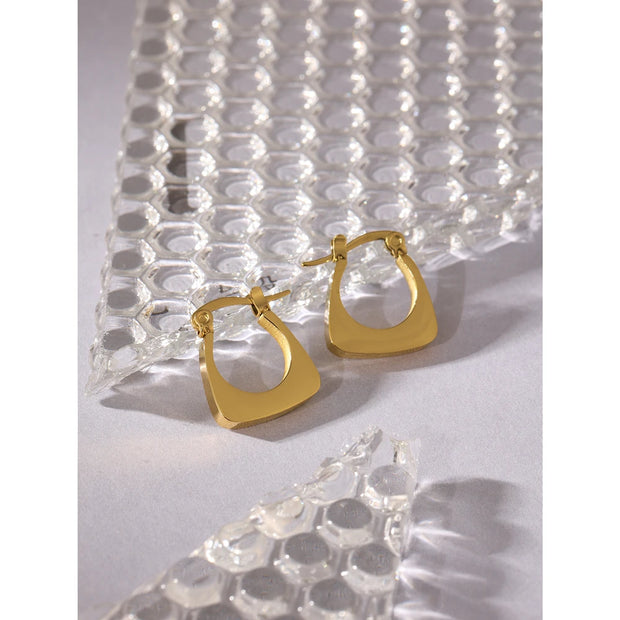 Square Geometric Hoop Earrings