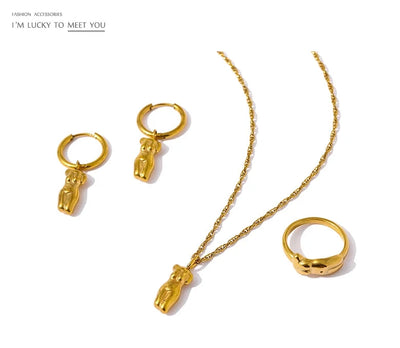 Pendant Necklace Gold 18 K Plated