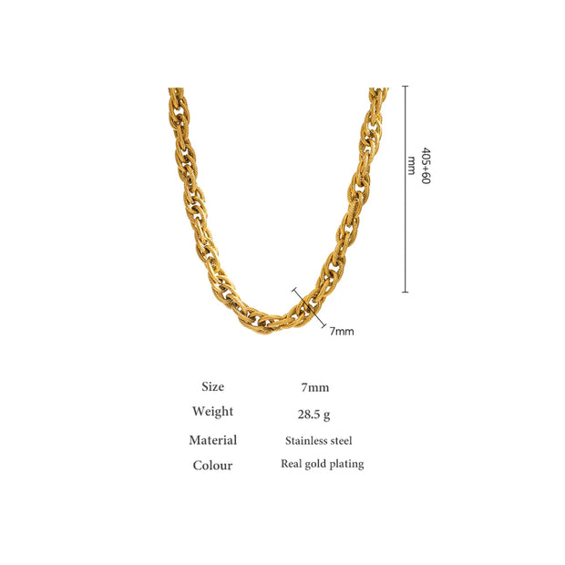 Gold-Plated Chain Necklace