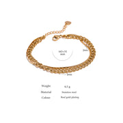 Stylish Double Layer Chain Bracelet