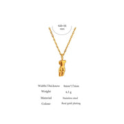 Pendant Necklace Gold 18 K Plated