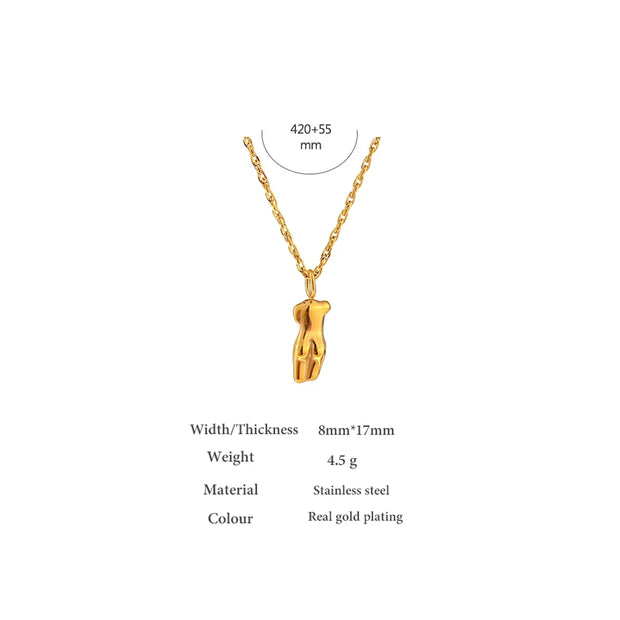 Pendant Necklace Gold 18 K Plated