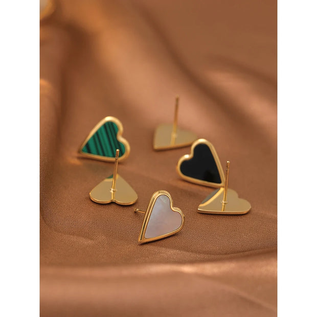 Heart Shell Studs