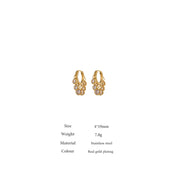 Trendy Zirconia Hoop Earrings