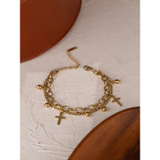 Cross Layered Bracelet