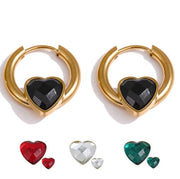 Heart Shaped Stud Earrings