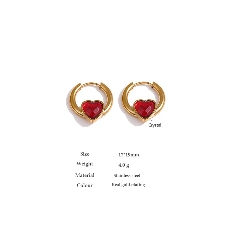 Heart Shaped Stud Earrings