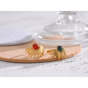 Red Natural Stone Opening Finger Ring