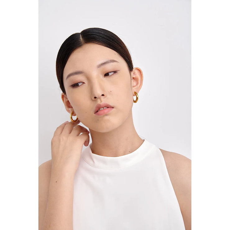 Minimalist Round Hoop Earrings