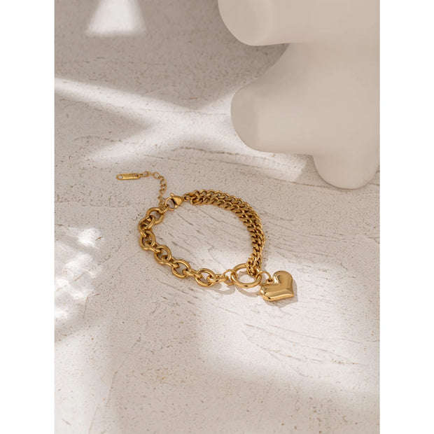 Heart Pendant Bracelet