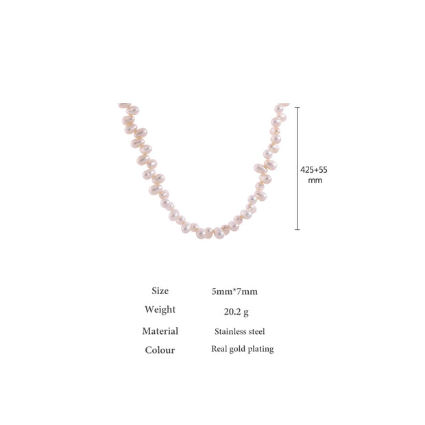 Pearl Chain Wedding Necklace