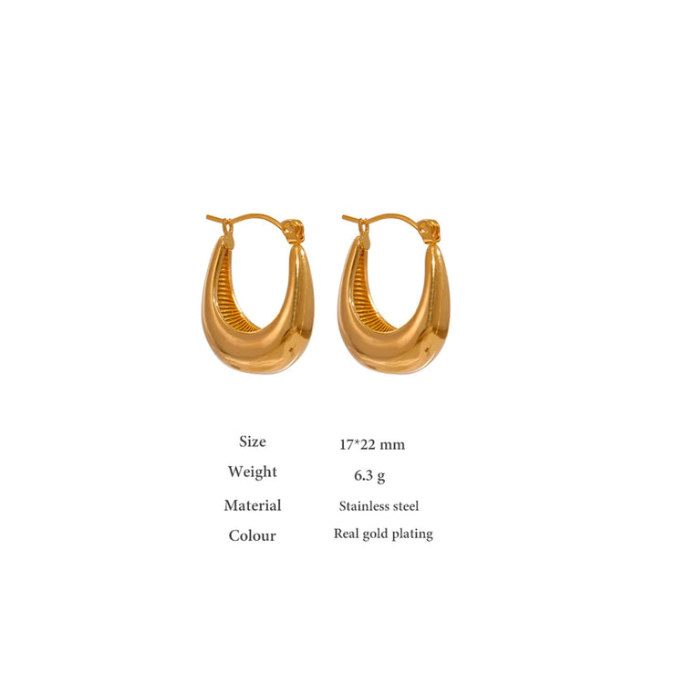 Chunky Geometric Hoop Earrings