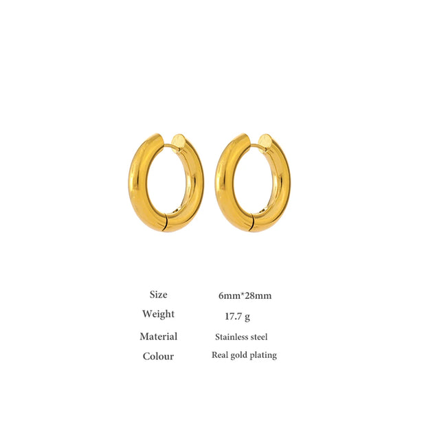 Minimalist Round Hoop Earrings