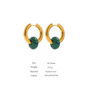 Natural Stone Hoop Earrings