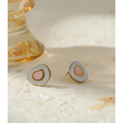 Avocado Shell Stud Earrings