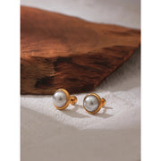 Imitation Pearl Screw-Back Studs