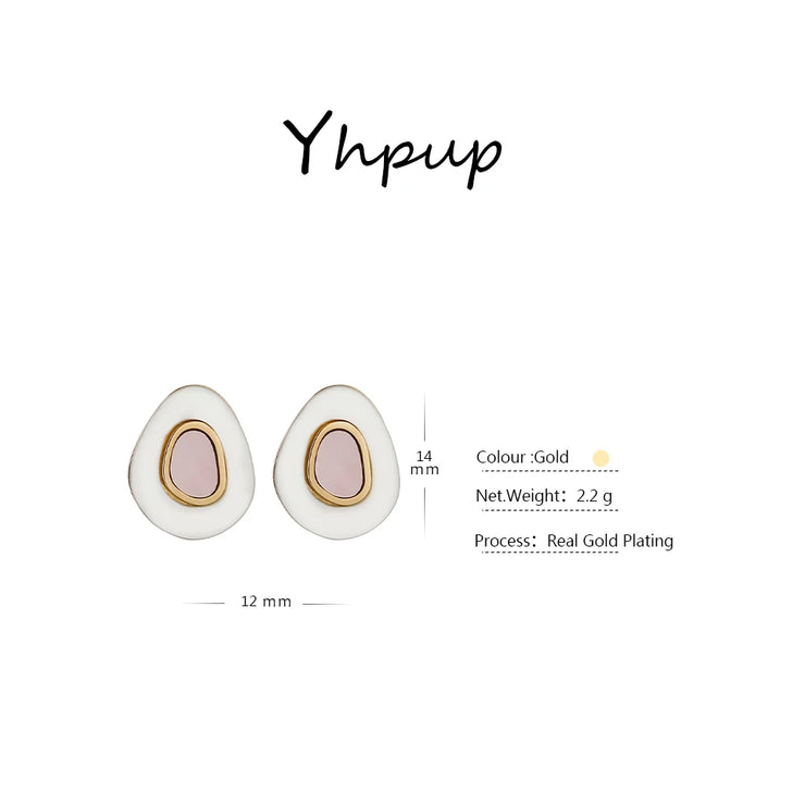 Avocado Shell Stud Earrings