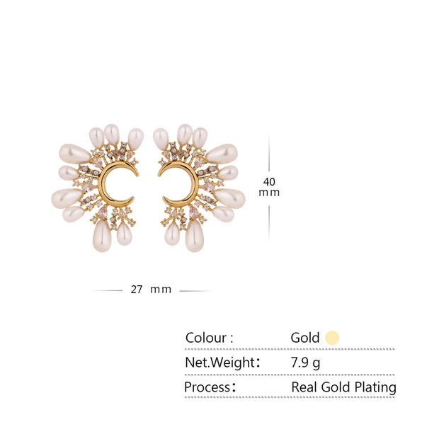 Korean Pearl Flower Studs