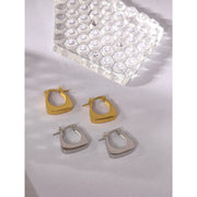 Square Geometric Hoop Earrings