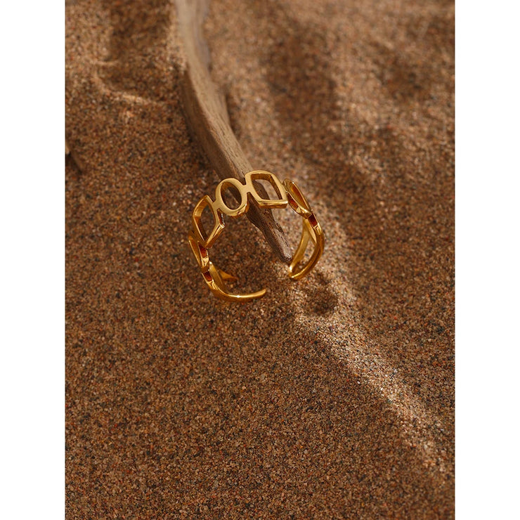 Irregular Geometric Opening Ring