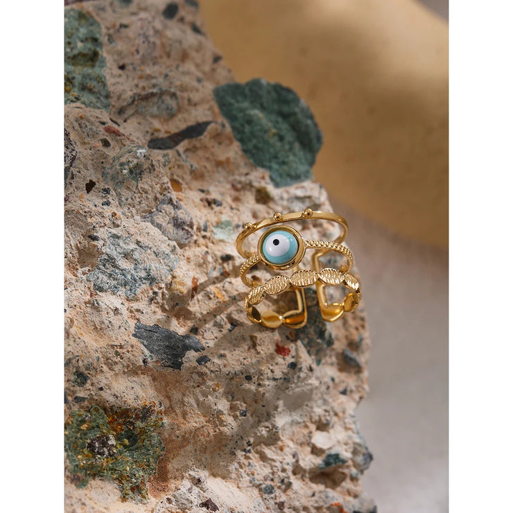 Turkish Devil Eye Bead Ring