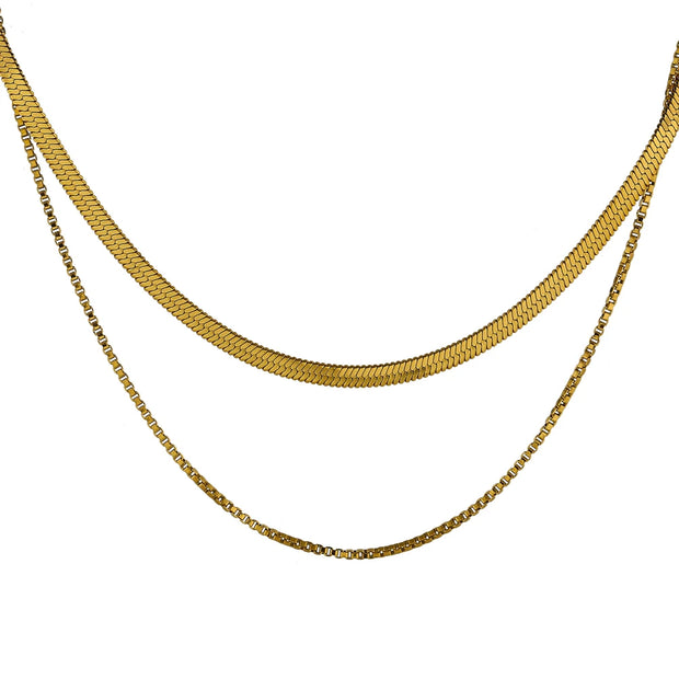 Geometric Snake Chain Necklace