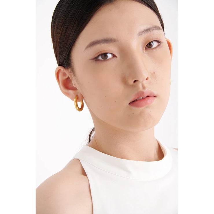 Minimalist Round Hoop Earrings