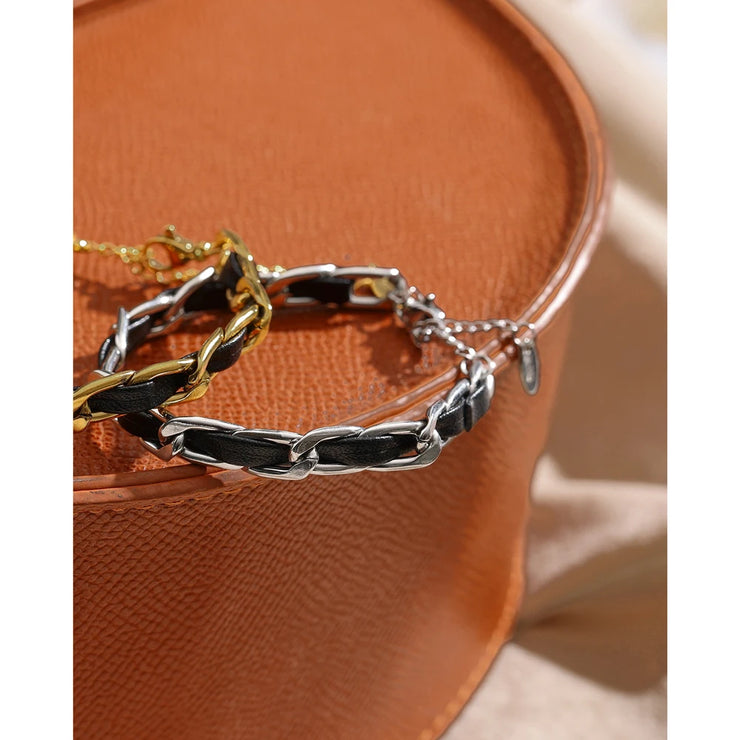 Leather Chain Bracelet