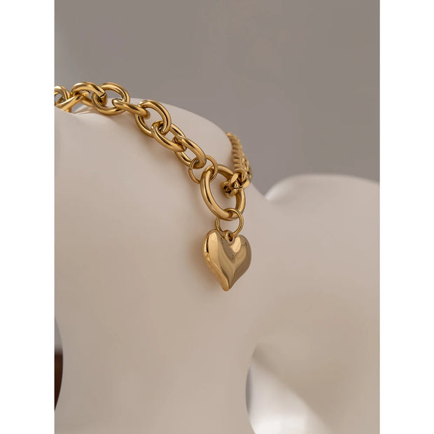 Heart Pendant Bracelet