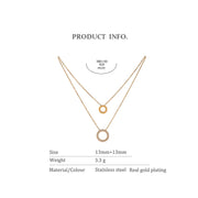 Round Hollow Chain Necklace