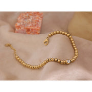 Bead Chain CZ Bracelet