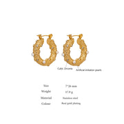 Golden Round Hoop Earrings