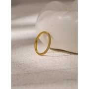 Golden Cubic Zircon Ring