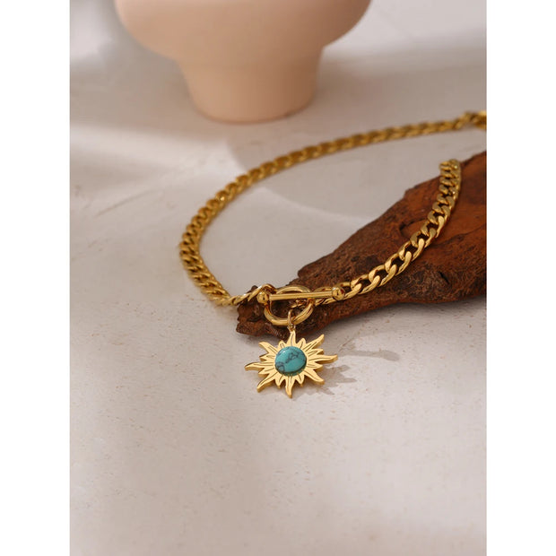 Sunflower Pendant Necklace